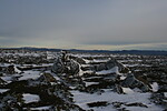 Sněhové návěje na vrcholu Þverfellu