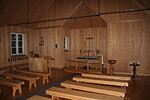 Kostelík v Tornehamn zevnitř