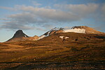 První obláčky nad vrcholy Kerlingarfjöll