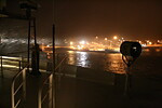 Stykkishólmský přístav ve sněžné bouři