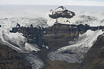 Spád zbytků ledovce Morsárjökull
