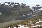 Zbytky ledovce Morsárjökull