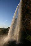 Seljalandsfoss v západu slunce