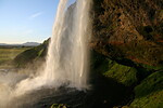 Seljalandsfoss v západu slunce