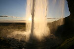 Seljalandsfoss v západu slunce