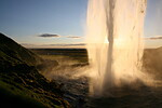 Seljalandsfoss v západu slunce