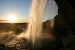 Seljalandsfoss v západu slunce