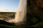 Seljalandsfoss v západu slunce