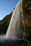 Seljalandsfoss v západu slunce