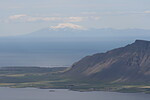 Detail srázu Akrafjallu a Snæfellsjökulu